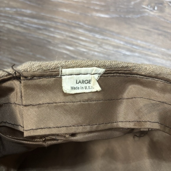 Vintage Made‎ in USA Tan/ Brown Snap Beret Size Large - Picture 5 of 5